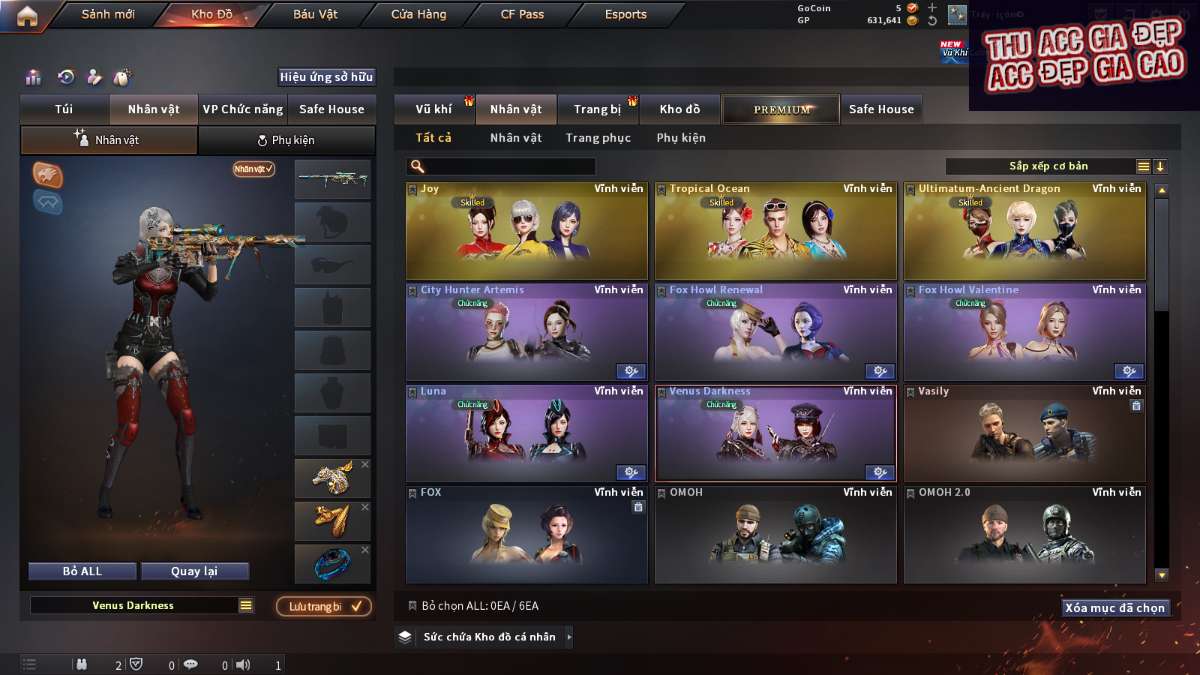 shop acc cf uy tin gia re